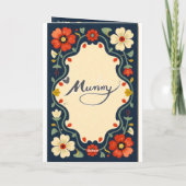Elegant Norwegian Rosemaling Mother’s Day カード (裏面)