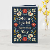 Elegant Norwegian Rosemaling Mother’s Day カード (黄色い花)