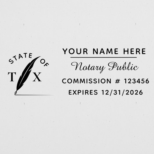  Elegant Notary Public Custom  セルフインキングスタンプ