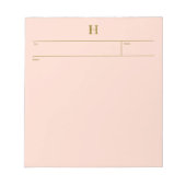 Elegant Notepad with Monogram for her ノートパッド (正面)
