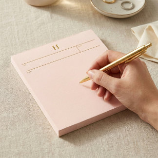 Elegant Notepad with Monogram for her ノートパッド