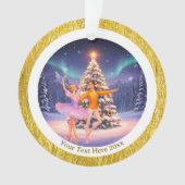 Elegant Nutcracker Ballet Christmas Ballerina Gift オーナメント (正面)