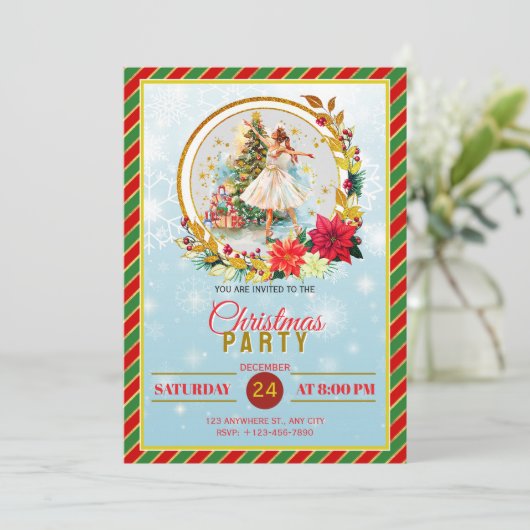 Elegant Nutcracker Christmas Holiday Party シーズンカード (スタンド正面)
