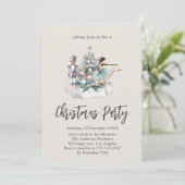 Elegant Nutcracker Christmas Tree Party 招待状 (スタンド正面)