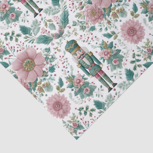 Elegant Nutcracker & Flowers Print 薄葉紙 (詳細)
