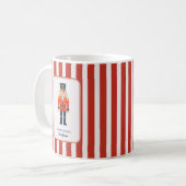 Elegant Nutcracker on The Red Stripes コーヒーマグカップ (正面左)