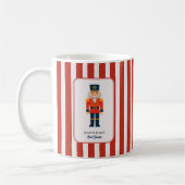 Elegant Nutcracker on The Red Stripes コーヒーマグカップ (左)