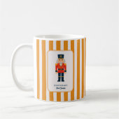 Elegant Nutcracker on The Yellow Stripes コーヒーマグカップ (左)