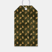 Elegant Oak Leaves Green Thanksgiving ギフトタグ (裏面)