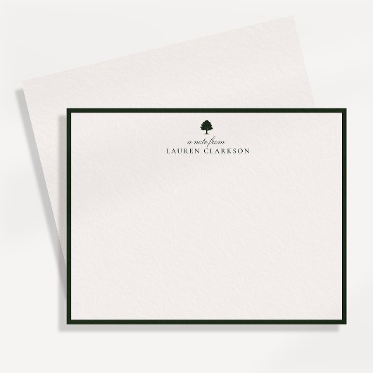 Elegant Oak Stationery Note Card セーブザデート