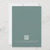 Elegant Oak Tree Green QR Code Southern Wedding 招待状 (裏面)