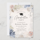 Elegant Ocean Beach Graduation Party 招待状 (正面)