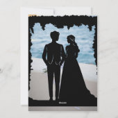 Elegant Ocean Wedding Invitation | Beach Theme | E 招待状 (裏面)