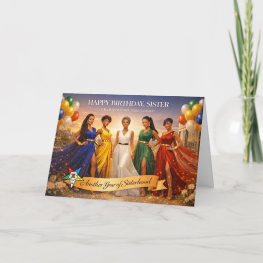 Elegant OES Birthday Card 2 カード (正面)