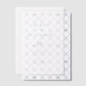 Elegant Off-White Minimalist Wedding Invitation ベラム紙招待状 (オフセット (招待状))