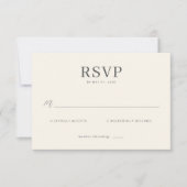 Elegant Off-White RSVP Card (正面)