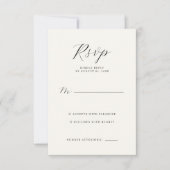 Elegant Off-White RSVP Card (正面)