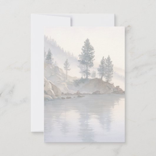 Elegant Off-White RSVP Card (裏面)