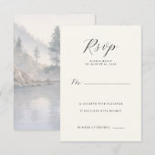 Elegant Off-White RSVP Card (正面/裏面)