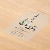 Elegant Office Corporate Christmas Party アクリル招待状 (レイダウン)