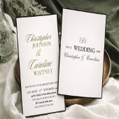 Elegant Old money black and white calligraphy 招待状