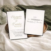 Elegant Old money black and white calligraphy 招待状