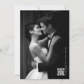 Elegant Old Money Deep Burgundy QR Code Wedding 招待状 (裏面)