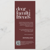 Elegant Old Money Handwriting Wedding Dinner  メニュー (裏面)