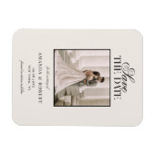 Elegant Old Money Photo Wedding Save the Date マグネット (横)
