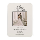 Elegant Old Money Photo Wedding Save the Date マグネット (縦)