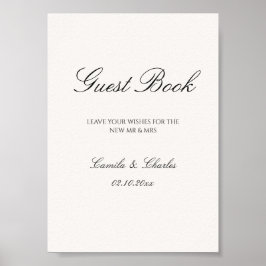 Elegant Old Money Wedding Guest Book  ポスター