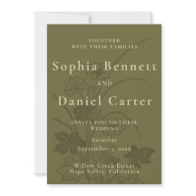 Elegant Olive Green Botanical Wedding