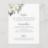 Elegant Olive Green Floral Wedding Enclosure Card エンクロージャーカード (正面)
