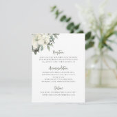 Elegant Olive Green Floral Wedding Enclosure Card エンクロージャーカード (スタンド正面)