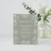 Elegant Olive Green French Roses Wedding Details (スタンド正面)