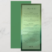 Elegant Olive Green Menu for High-End Dining メニュー (正面/裏面)