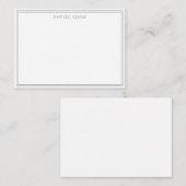 Elegant Olive Green Minimalist Note Card ノートカード (正面/裏面)