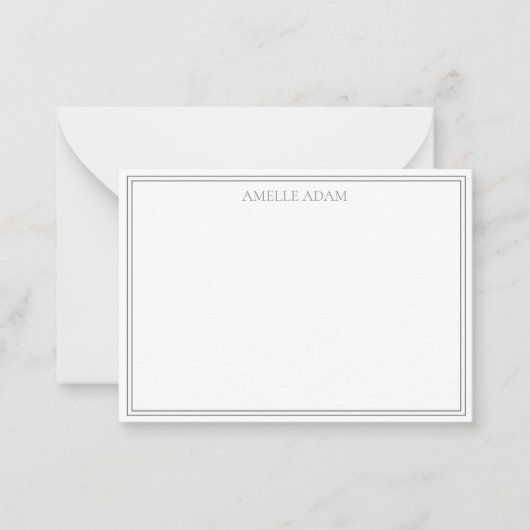 Elegant Olive Green Minimalist Note Card ノートカード (正面)