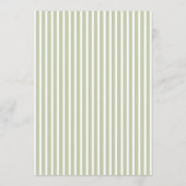 Elegant Olive Green Wedding Invitation 招待状 (裏面)