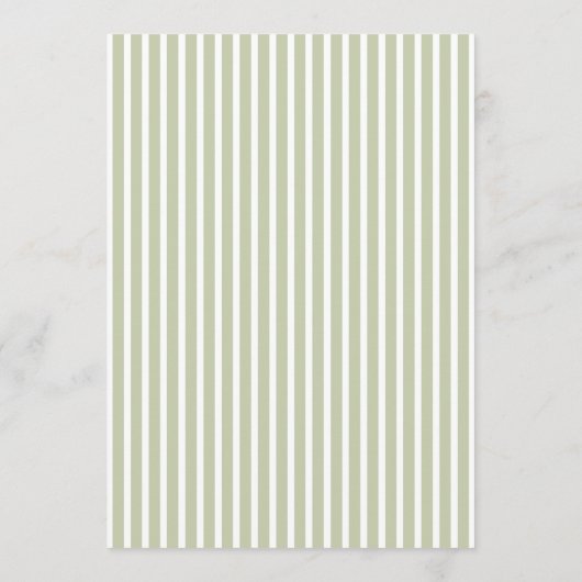 Elegant Olive Green Wedding Invitation 招待状 (裏面)