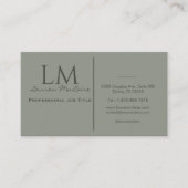 Elegant Olive Taupe QR Code Business Card 名刺 (正面)