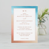Elegant Ombre Gradient Invitations 箔招待状 (立ち正面)