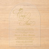 Elegant Once Upon A Time Princess Baby Shower アクリル招待状 (正面)