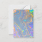 Elegant opal Monogram Initial Stationery  ノートカード (裏面)