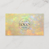 Elegant Opal Stone Texture Custom Logo 名刺 (正面)