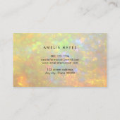 Elegant Opal Stone Texture Modern Script 名刺 (裏面)