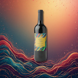 Elegant Opulent African destination wedding ワインラベル