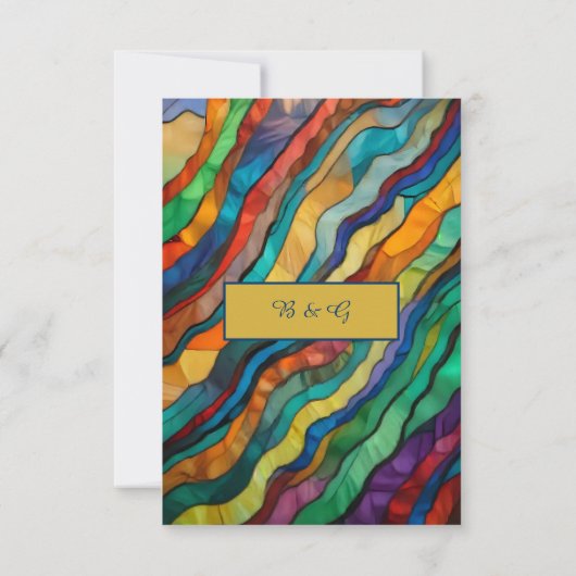 Elegant Opulent African destination wedding 出欠カード (裏面)