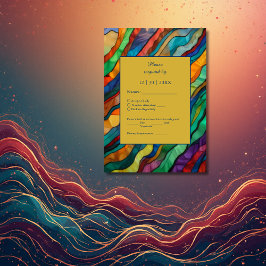 Elegant Opulent African destination wedding 出欠カード