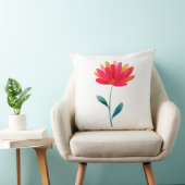Elegant Orange Floral Botanical Throw Pillow クッション (椅子)